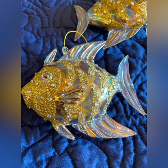 Dept. 56 Coast to Coast FISH Starfish Glass Ornament set of 8 Christmas tree - Picture 6 of 16